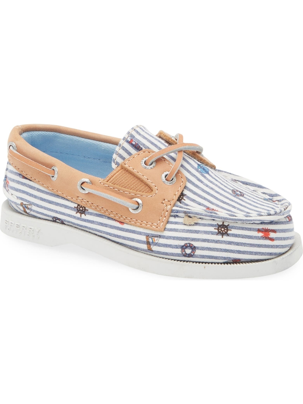 NWOT Kids' 2-Eye Nautical Print Boat Shoe Sperry X Nordstrom